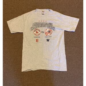 Vintage Boston Red Sox Vs New York Yankees 2003 ALCS T-Shirt Gray Men’s S